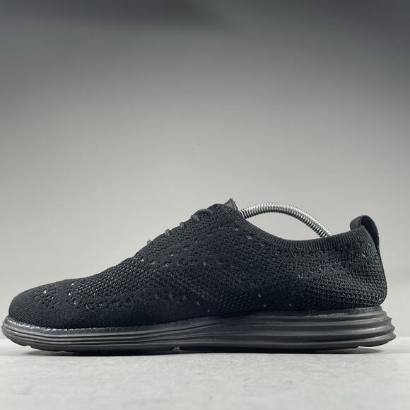 Cole Haan Original Grand Men’s 9 M Stitchlite Wingtip Black Casual Dress Shoes - Picture 7 of 9